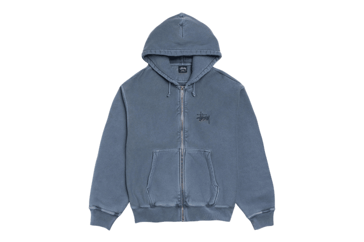 Stüssy Basic Zip Hoodie Pigment Dyed