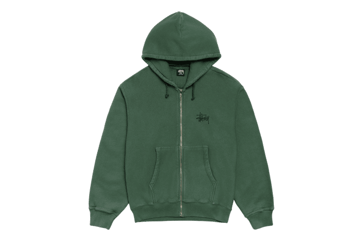 Stüssy Basic Zip Hoodie Pigment Dyed
